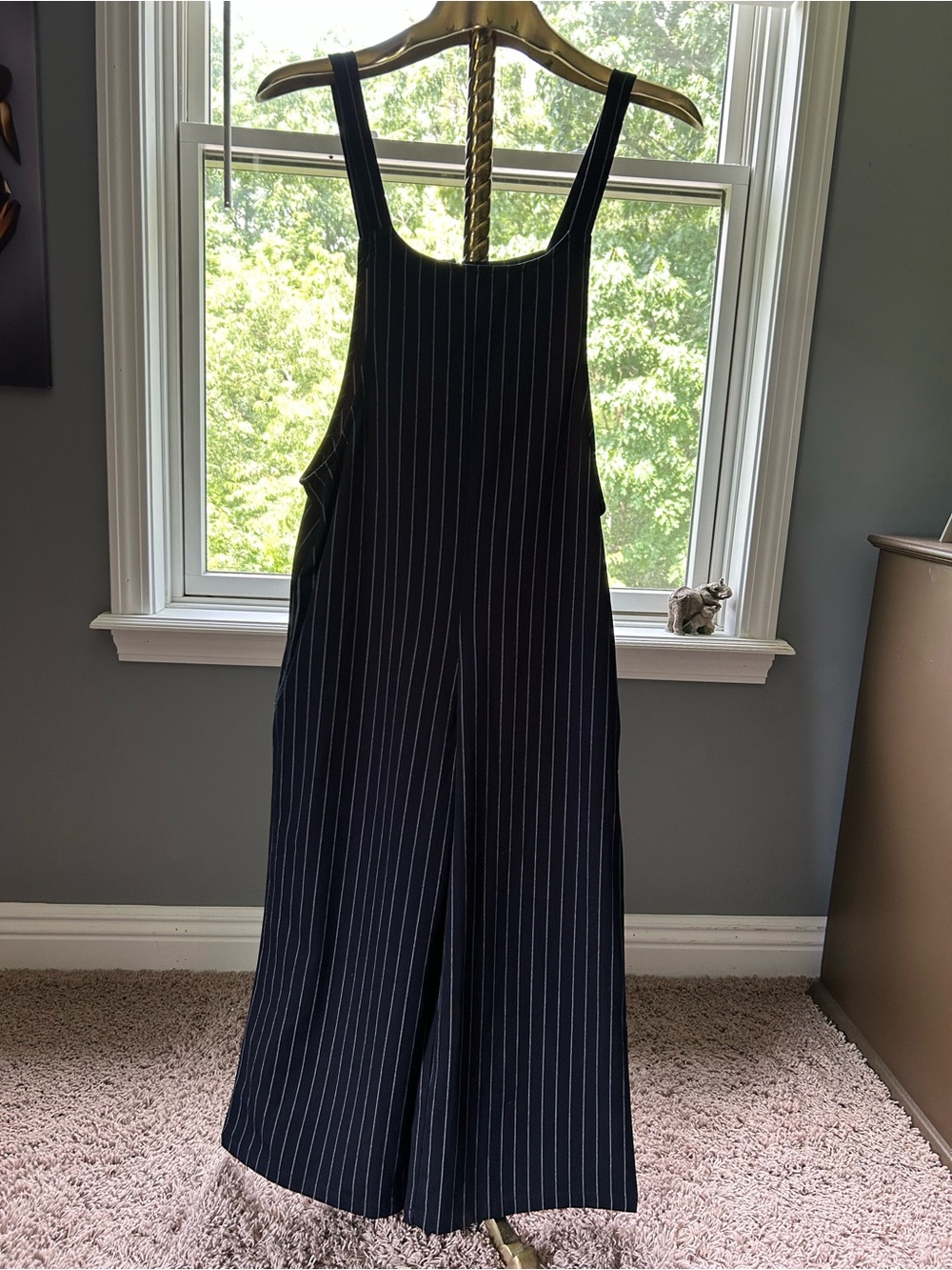bleuh ciel Navy Pinstripe Dress Top